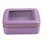 Single Zip Case in Lilac, open