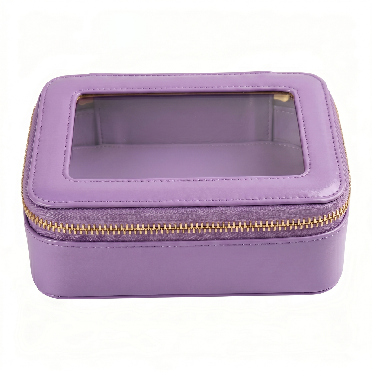 Single Zip Case in Lilac, open