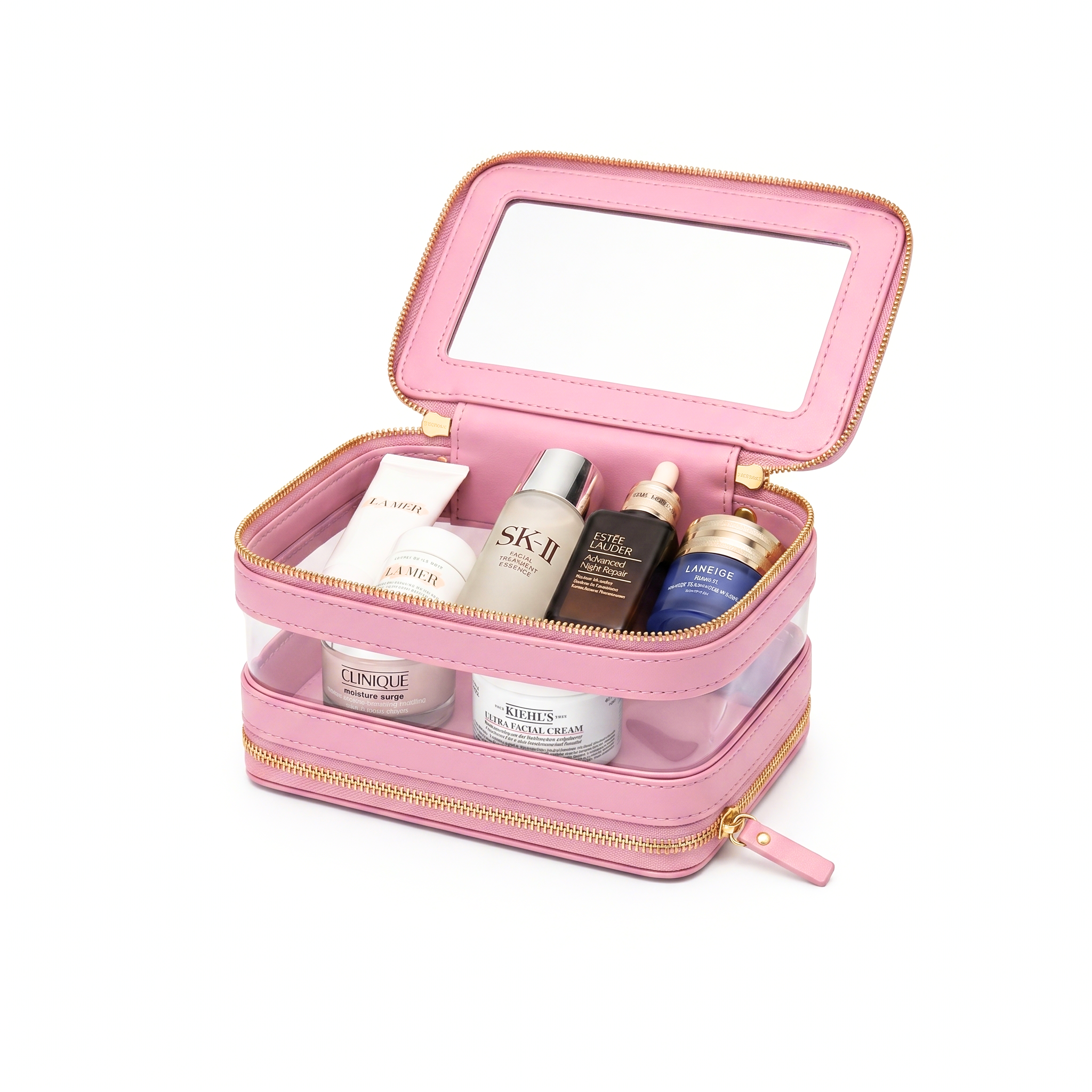Double Zip Case - Pink Aura