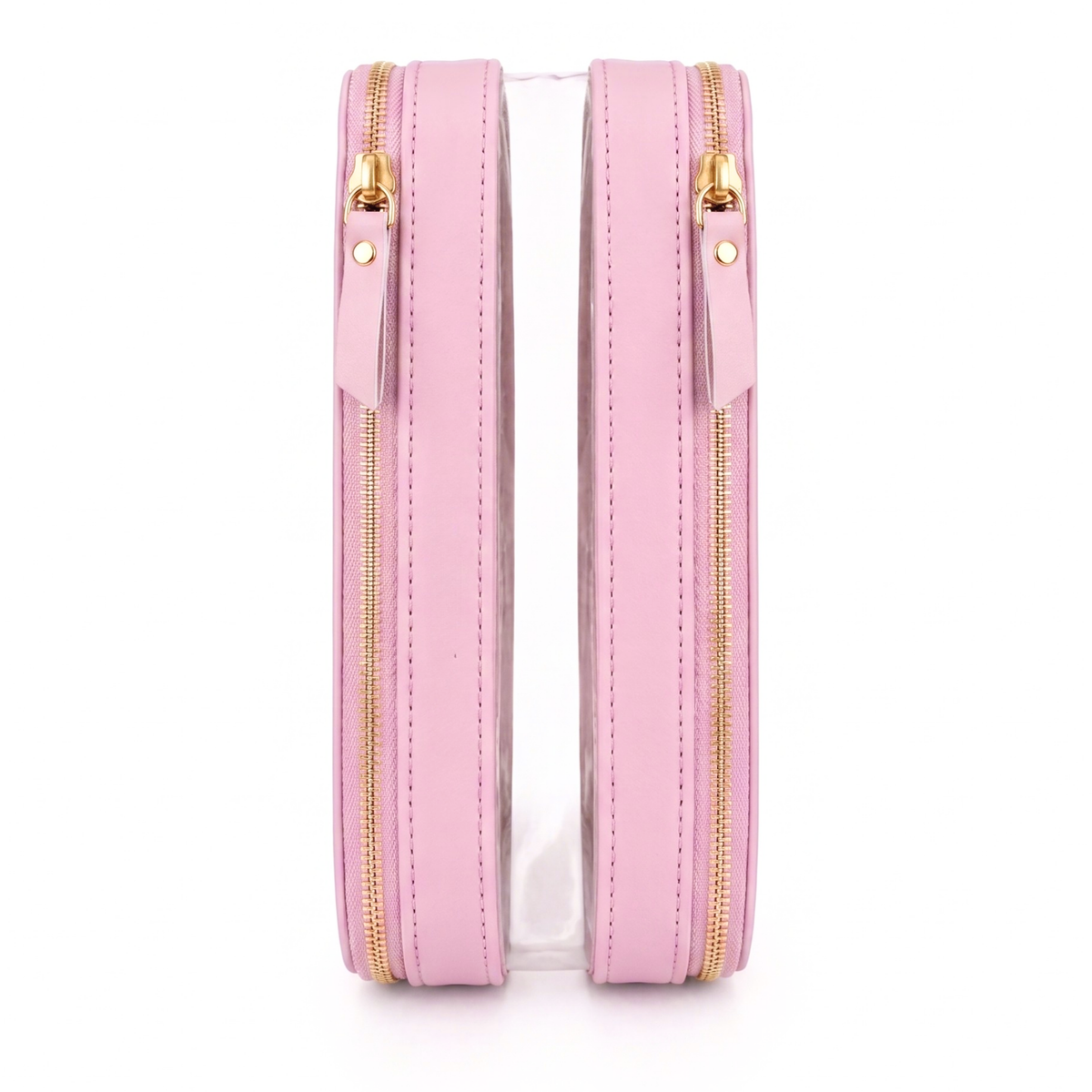 Double Zip Case in Pink Aura, open