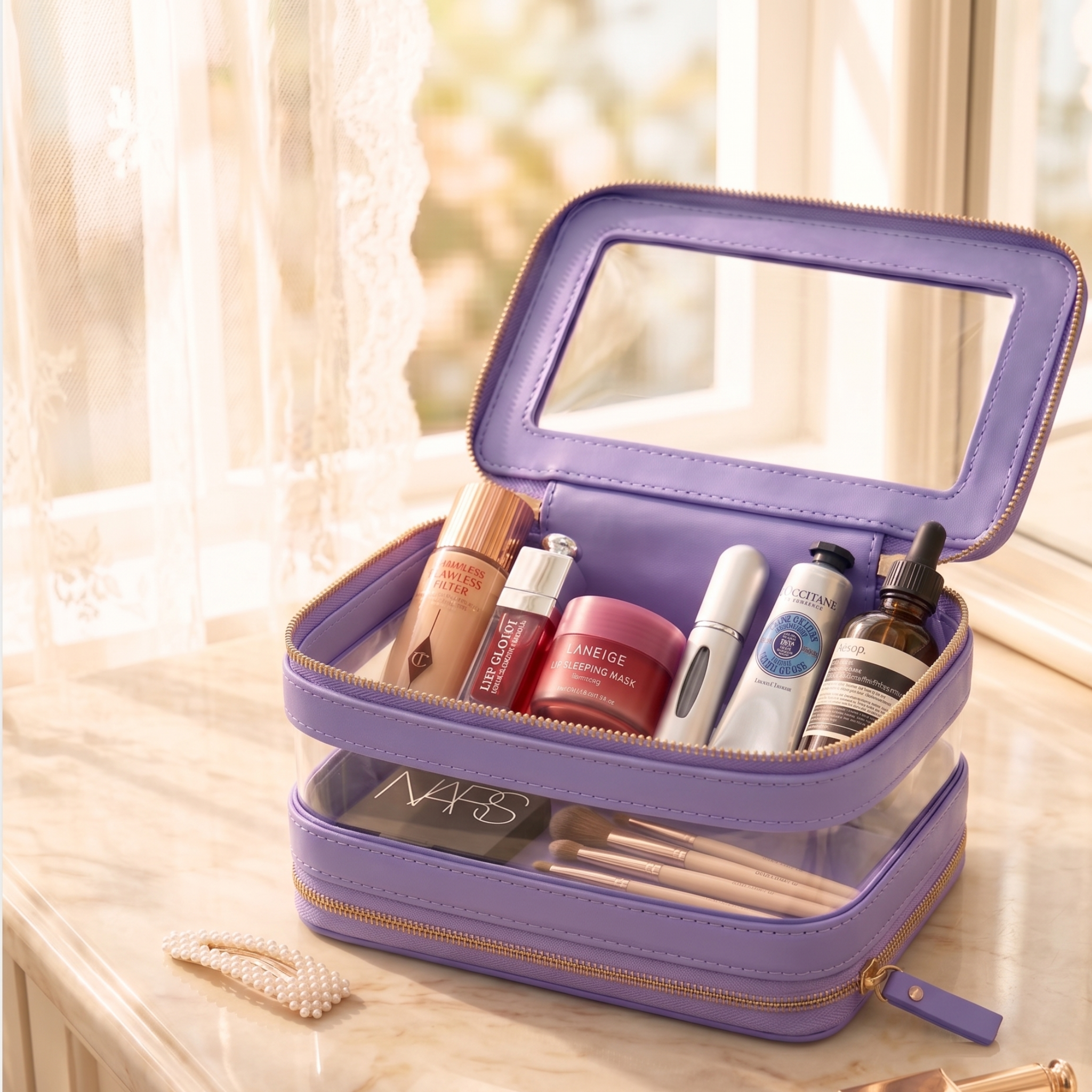 Double Zip Case - Lilac
