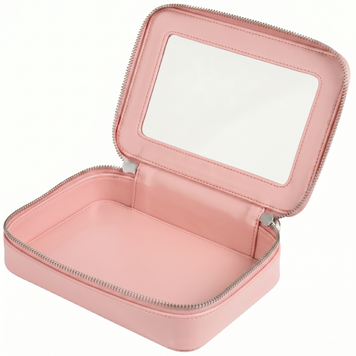 Single Zip Case in Peach Aura, open