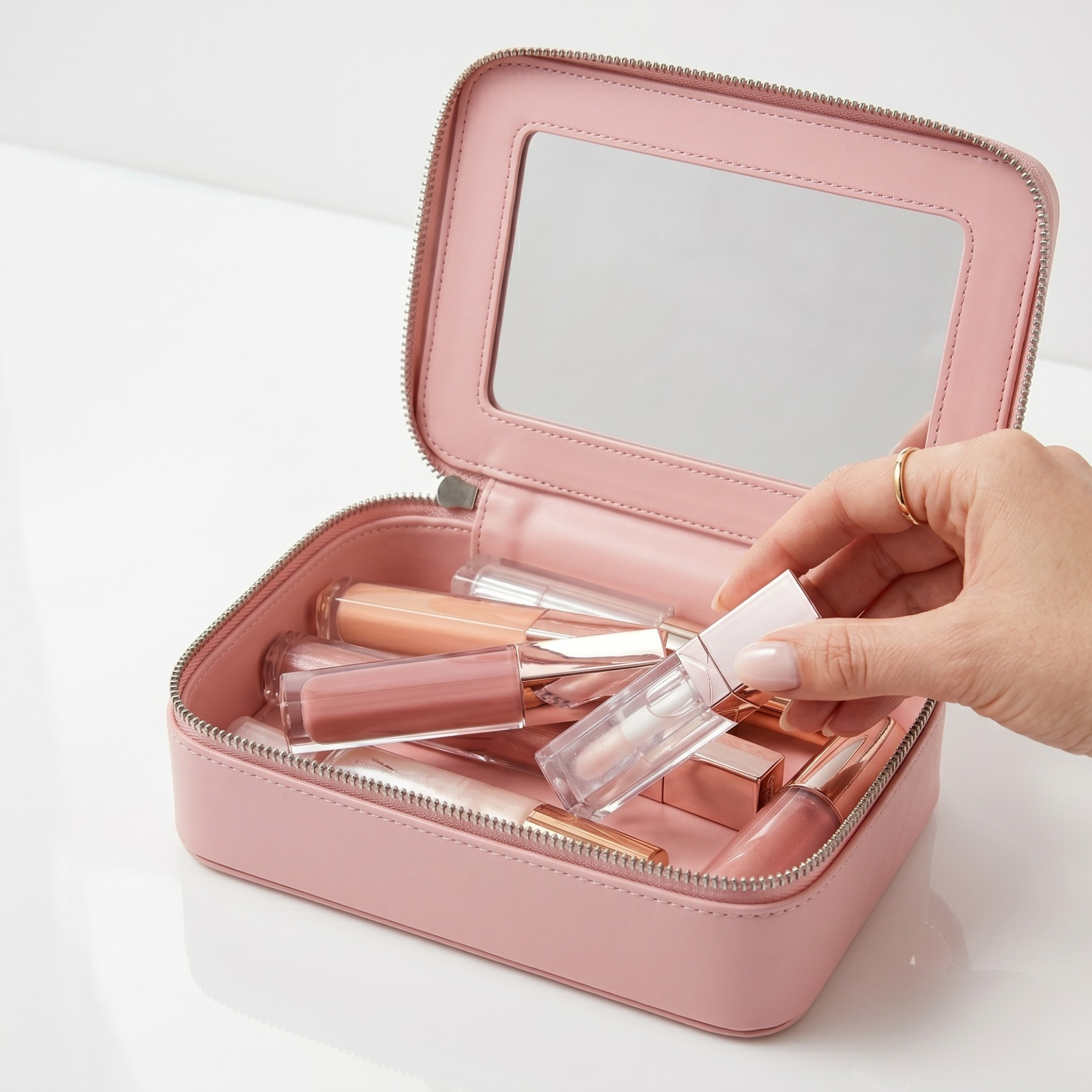 Single Zip Case - Peach Aura