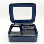 Single Zip Case in Midnight Blue, open