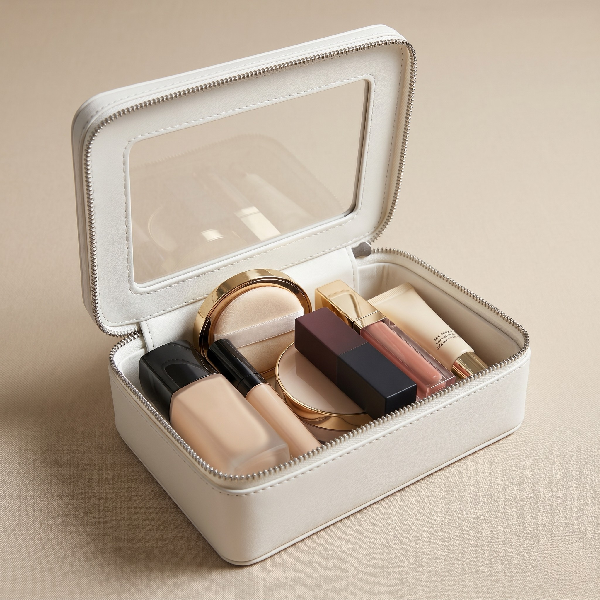Single Zip Case - Ivory