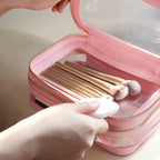 Double Zip Case in Pink Aura