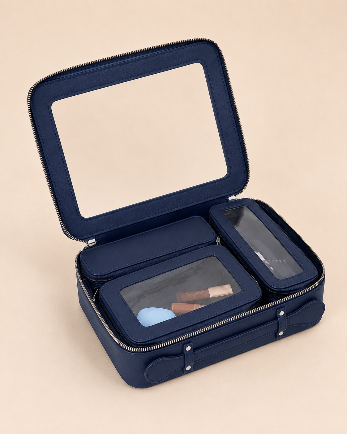 The 4-in-1 Case in Midnight Blue, open