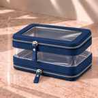 Double Zip Case in Midnight Blue