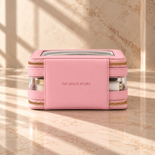 Double Zip Case in Pink Aura